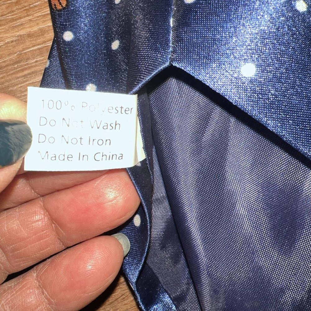 Funtyme Blue Santa Claus Neck Tie 100% polyester - Picture 9 of 9